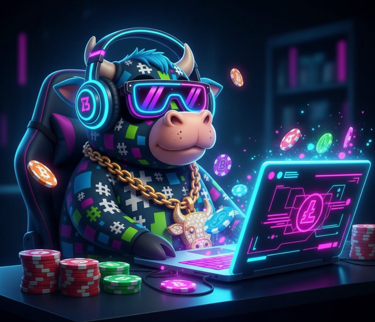 HashCashCow on laptop
